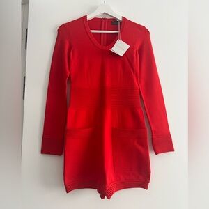 Vibrant Red Zippered Top